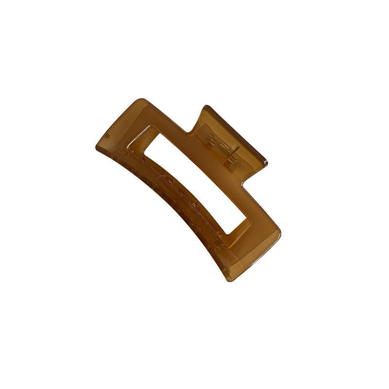 Temperament Rectangular Shark Clip Autumn and Winter Warm Color Plate Hair Catch