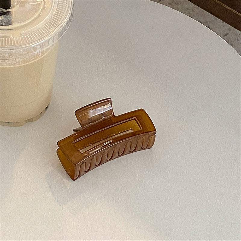 Temperament Rectangular Shark Clip Autumn and Winter Warm Color Plate Hair Catch