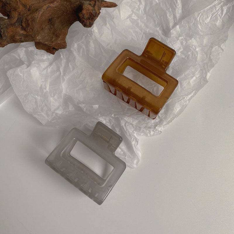 Temperament Rectangular Shark Clip Autumn and Winter Warm Color Plate Hair Catch