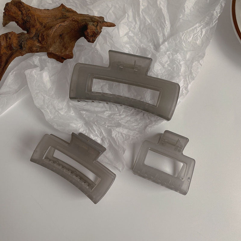 Temperament Rectangular Shark Clip Autumn and Winter Warm Color Plate Hair Catch