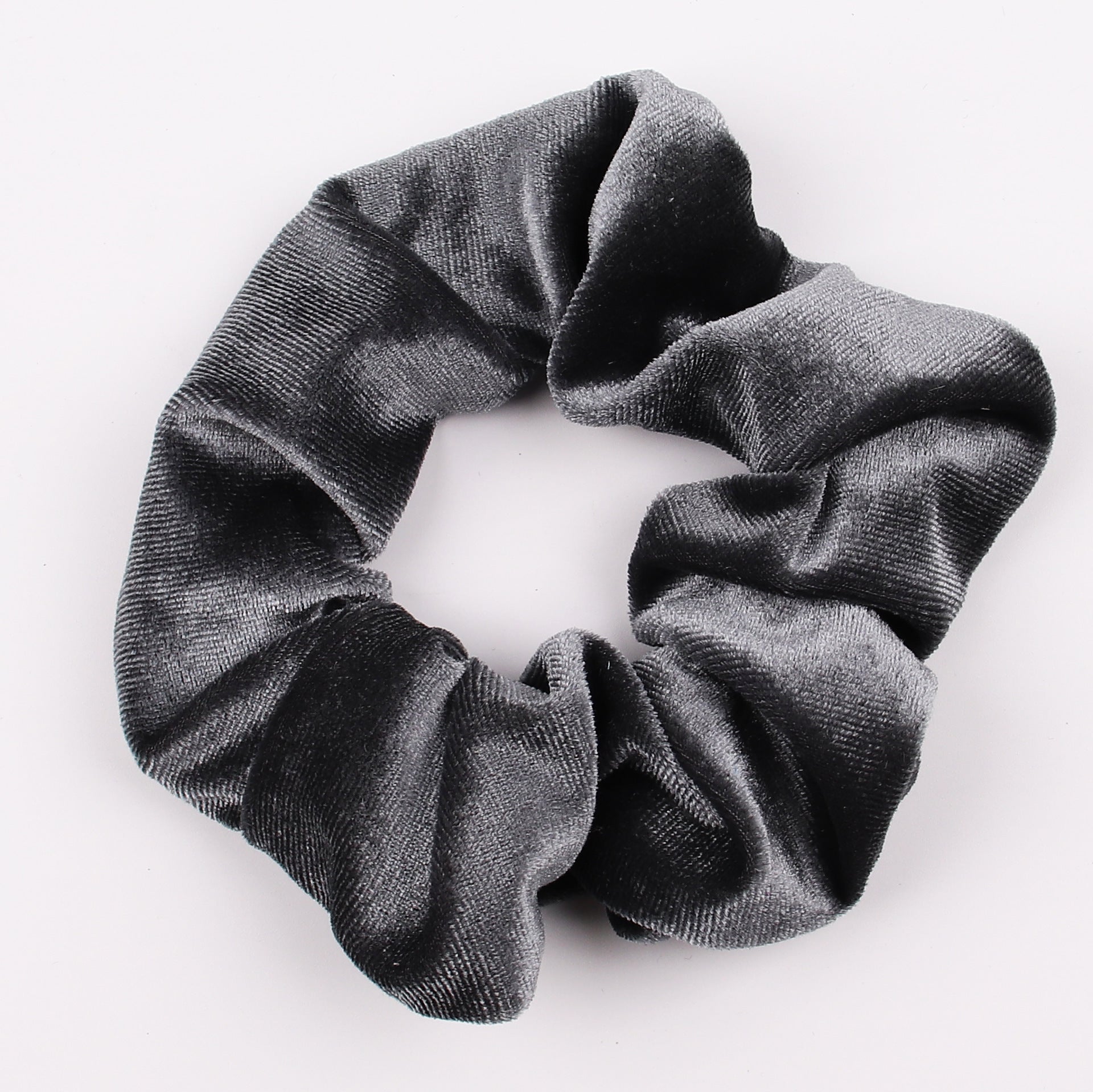 Fashion New Velvet Tencel Pocket wallet Hair Scrunchies Retro Zipper Large Intestine Elastic Hair Band