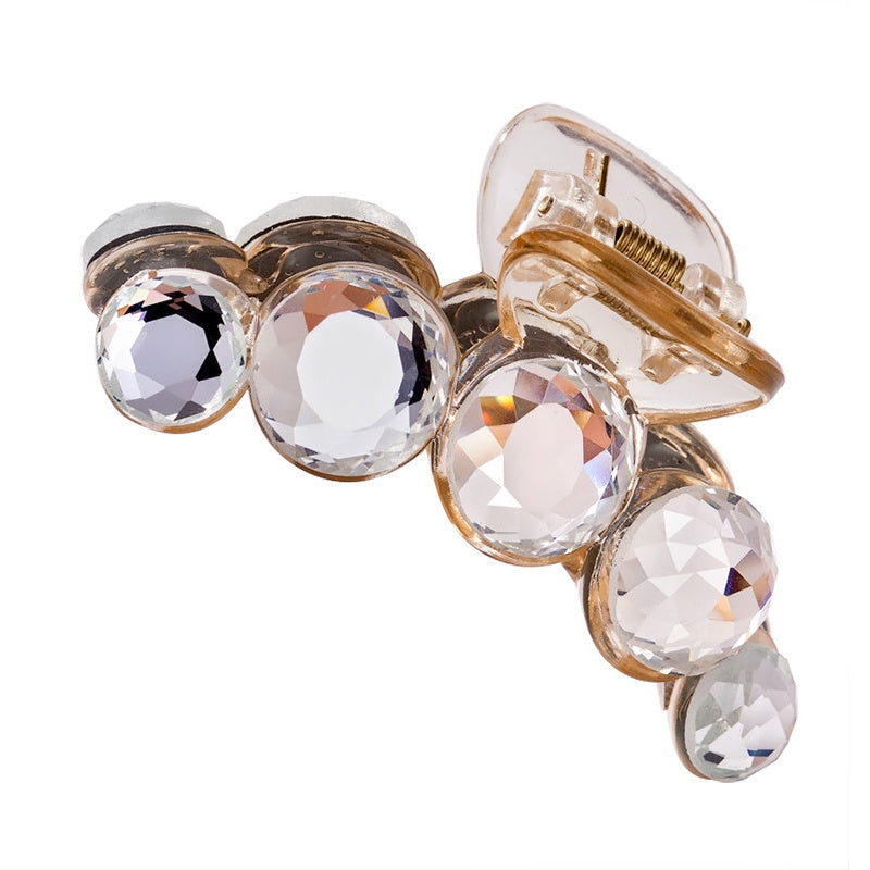 All-Match Rhinestone Plate Hair Hairpin Crystal Grab Clip