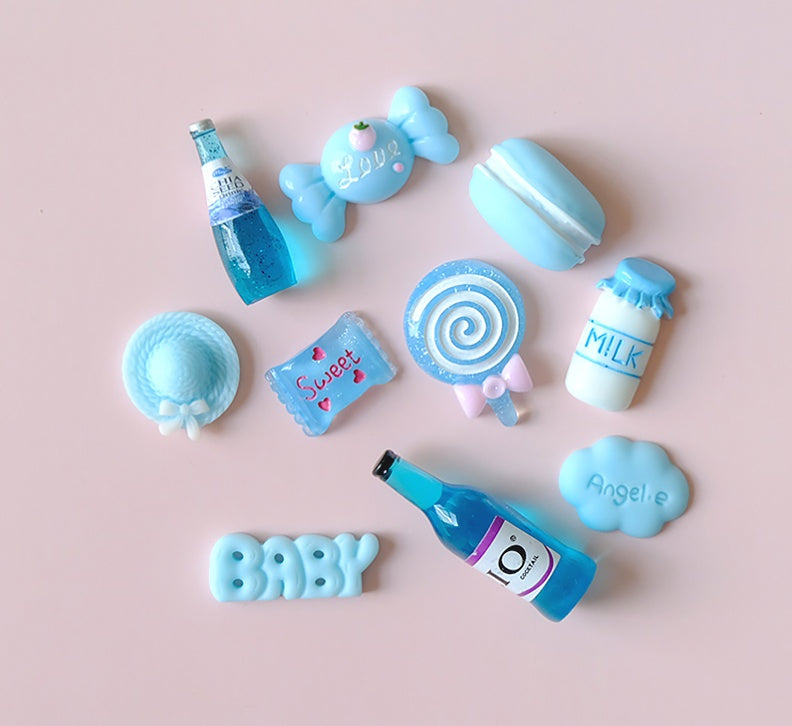 Mobile Phone Shell Material Simulation Cream Glue Hair Clip Set Resin Accessories Blessing Bag