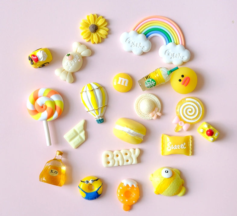 Mobile Phone Shell Material Simulation Cream Glue Hair Clip Set Resin Accessories Blessing Bag