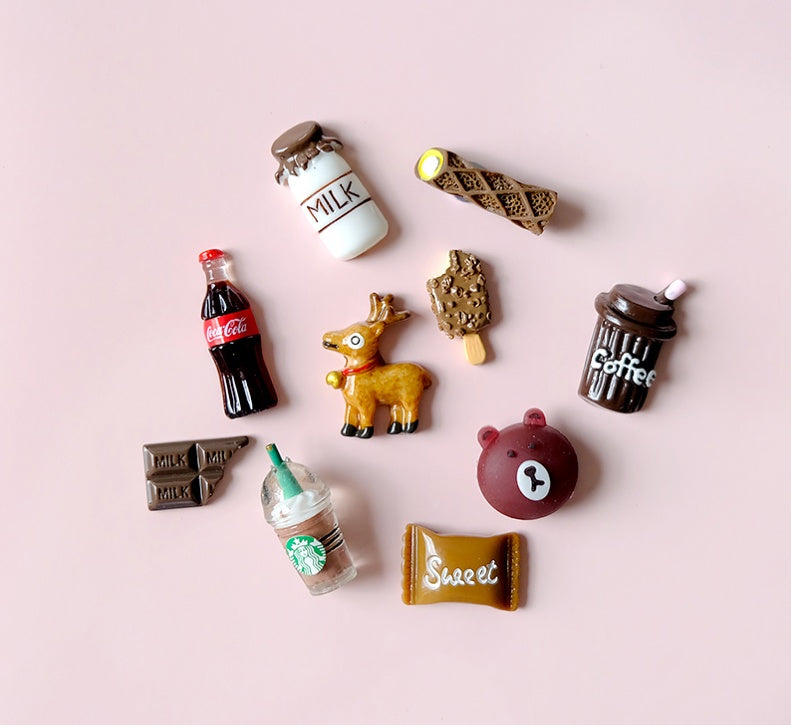 Mobile Phone Shell Material Simulation Cream Glue Hair Clip Set Resin Accessories Blessing Bag
