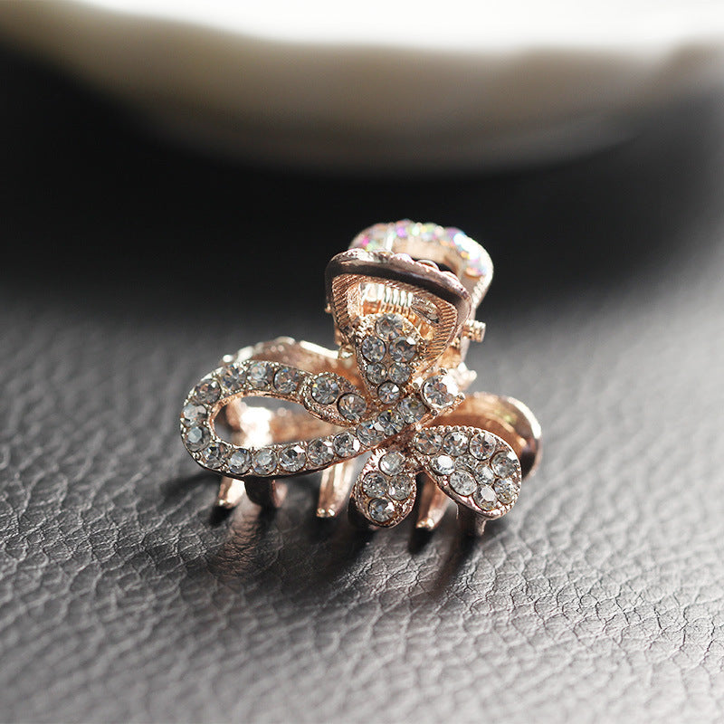 Trinket Plate Hair Top Clip Hair Catching Hairpin Rhinestone Hairpin Catching Card Catching Clip