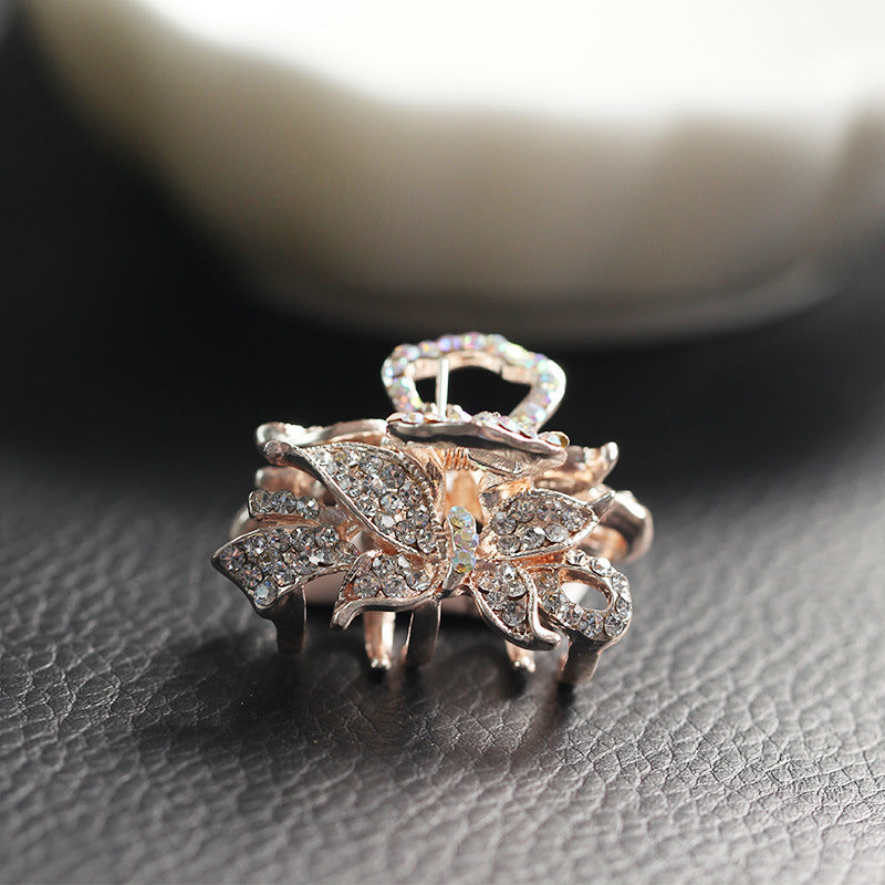 Trinket Plate Hair Top Clip Hair Catching Hairpin Rhinestone Hairpin Catching Card Catching Clip