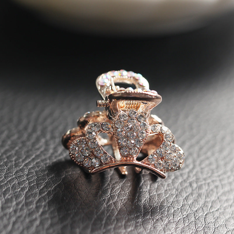 Trinket Plate Hair Top Clip Hair Catching Hairpin Rhinestone Hairpin Catching Card Catching Clip