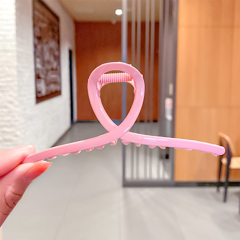 Spring And Summer Girl Back Head Plate Hairpin Shark Clip Candy Color Paint Catch Clip Hairpin Hollow Cross Hair Catch Hair Accessories