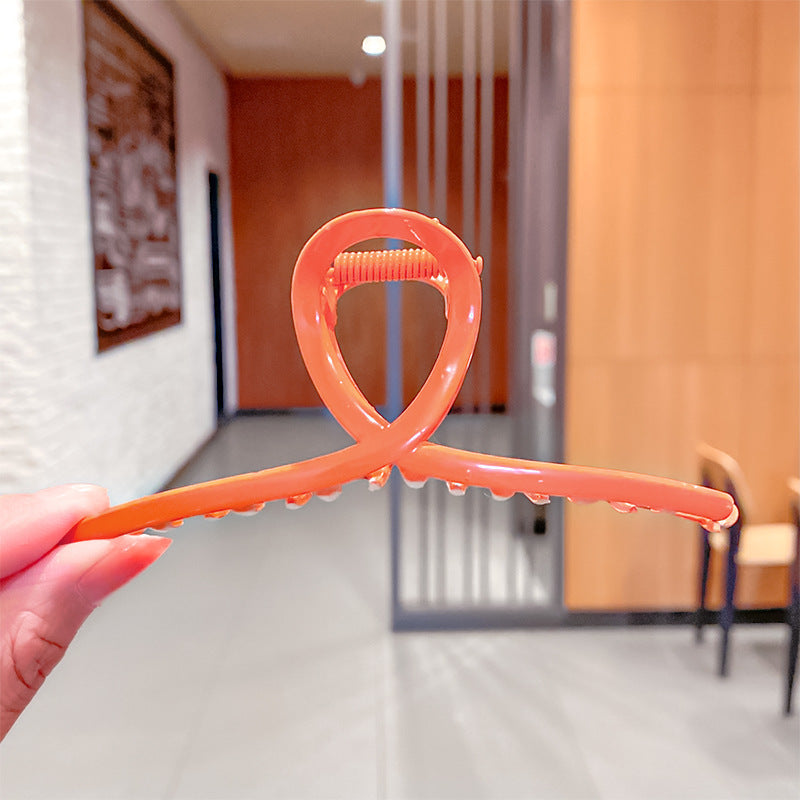 Spring And Summer Girl Back Head Plate Hairpin Shark Clip Candy Color Paint Catch Clip Hairpin Hollow Cross Hair Catch Hair Accessories