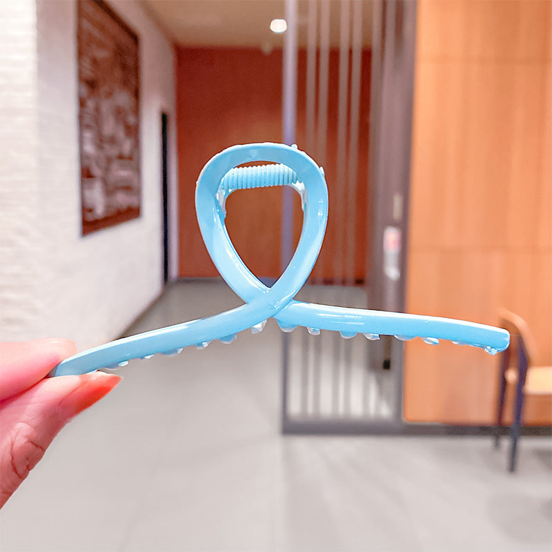 Spring And Summer Girl Back Head Plate Hairpin Shark Clip Candy Color Paint Catch Clip Hairpin Hollow Cross Hair Catch Hair Accessories