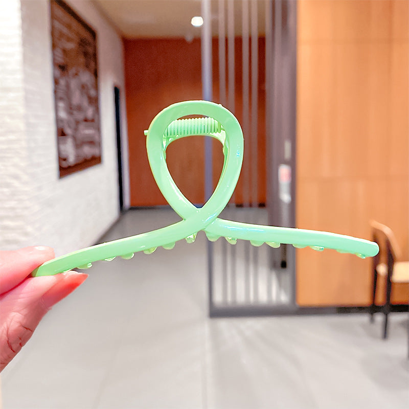 Spring And Summer Girl Back Head Plate Hairpin Shark Clip Candy Color Paint Catch Clip Hairpin Hollow Cross Hair Catch Hair Accessories