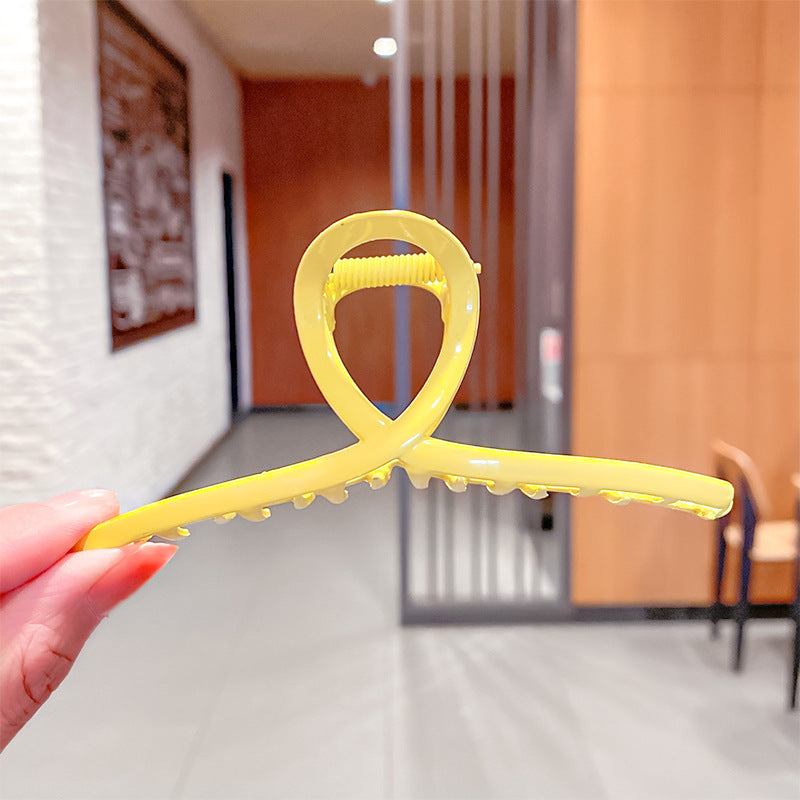Spring And Summer Girl Back Head Plate Hairpin Shark Clip Candy Color Paint Catch Clip Hairpin Hollow Cross Hair Catch Hair Accessories