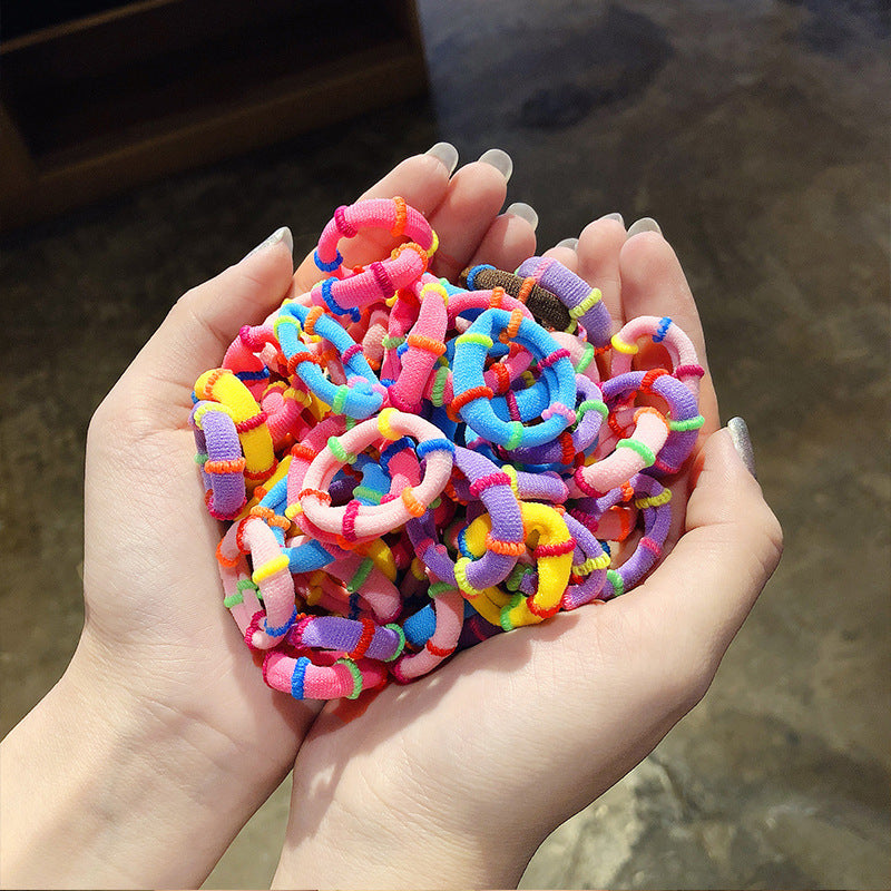 Simple Rubber Ring Female Tie Head Color Tie Hair Small Rubber Band