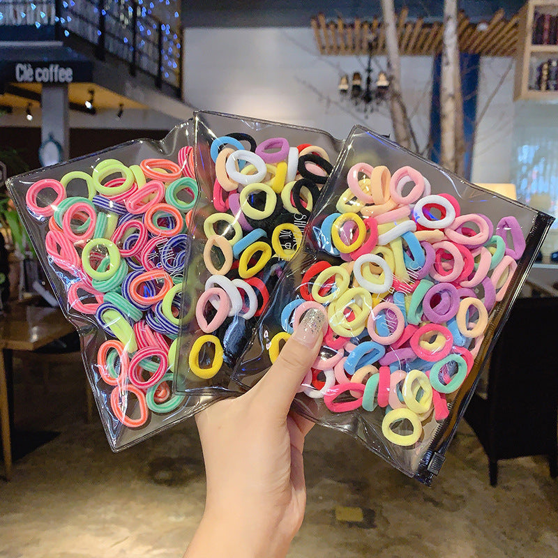 Simple Rubber Ring Female Tie Head Color Tie Hair Small Rubber Band
