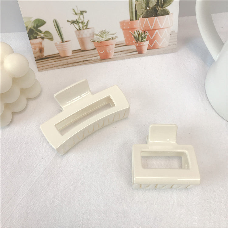 The New Spring And Summer Korean Version Of The Jelly Color Female Clip Pure Color Simple Wild Hair Clip Small  Square Shark Clip Hair Accessories