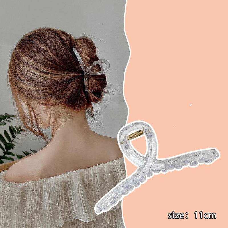 Korean Net Red Hair Clip Elegant Headdress Hairpin Back Of Head Metal Clip Temperament Shark Clip Hairpin