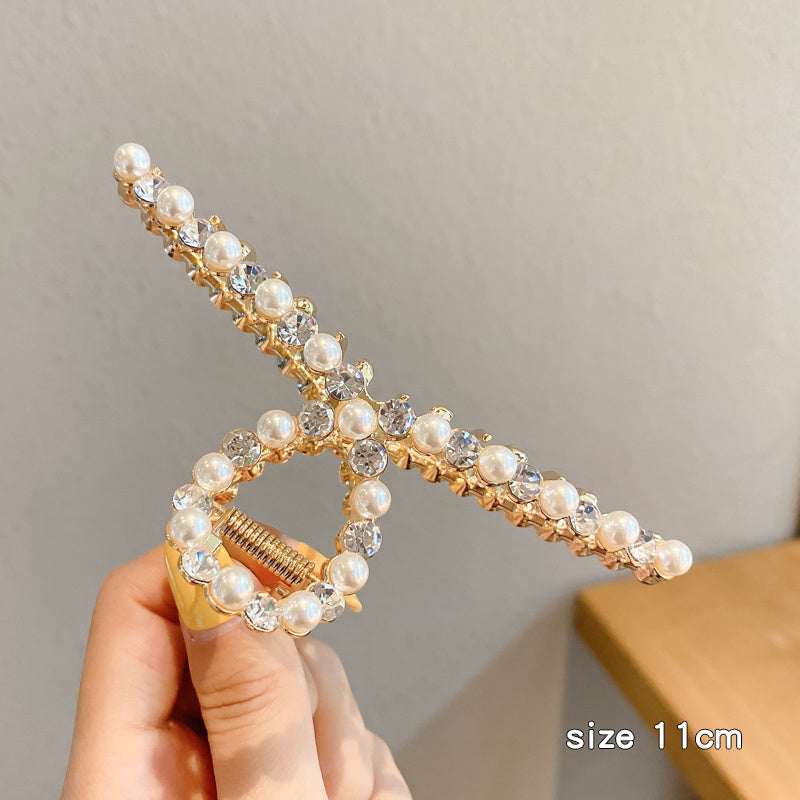 Korean Net Red Hair Clip Elegant Headdress Hairpin Back Of Head Metal Clip Temperament Shark Clip Hairpin