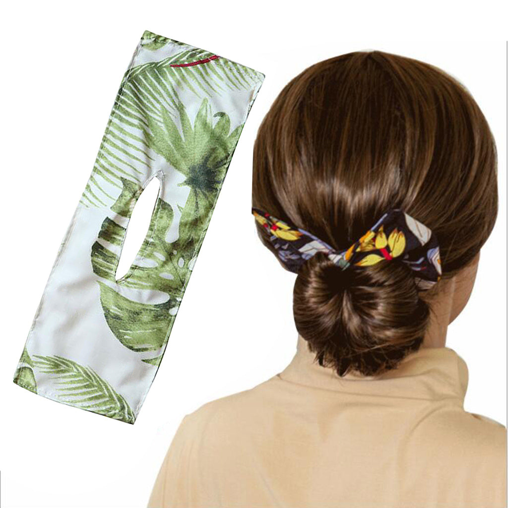 The New Deft Bun Wire Bow Tie Hair Iron Printing Magic Clip Twist Lazy Hair Iron Hair Accessories