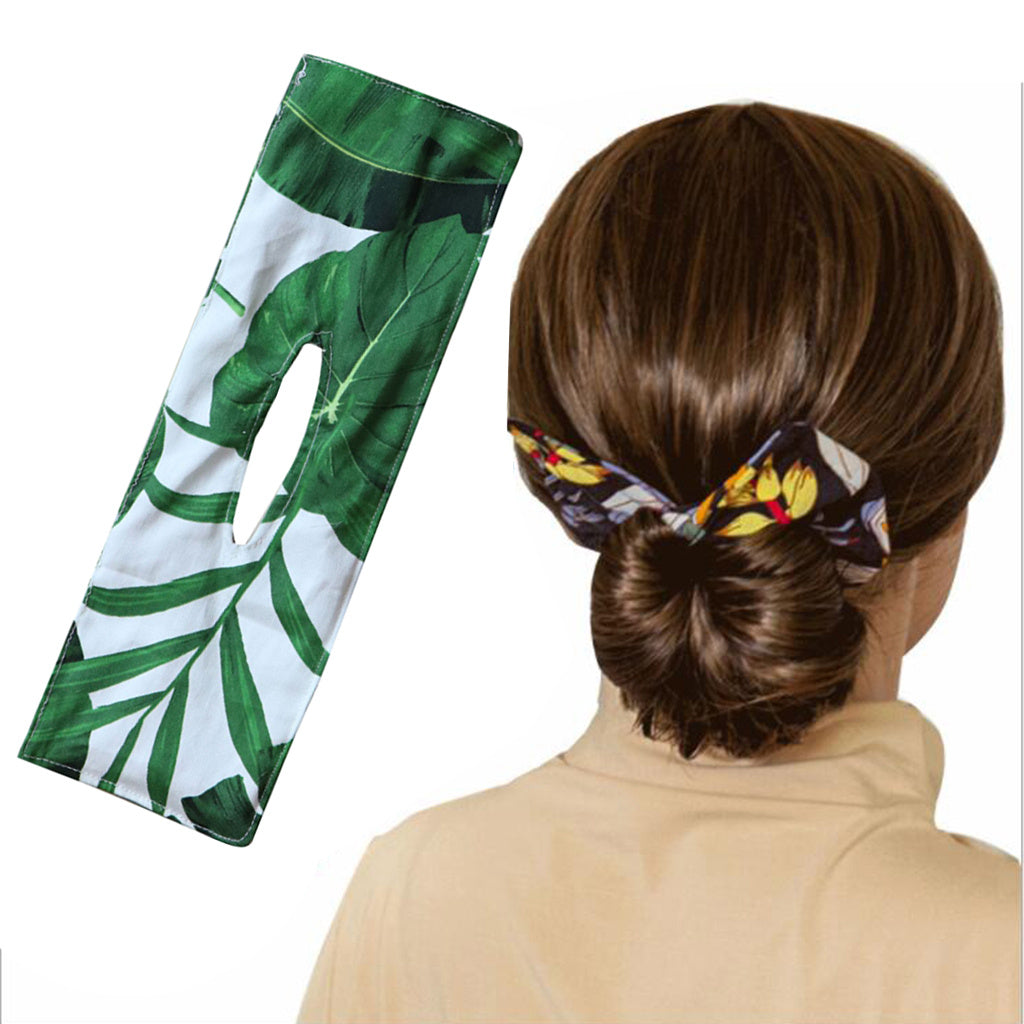 The New Deft Bun Wire Bow Tie Hair Iron Printing Magic Clip Twist Lazy Hair Iron Hair Accessories