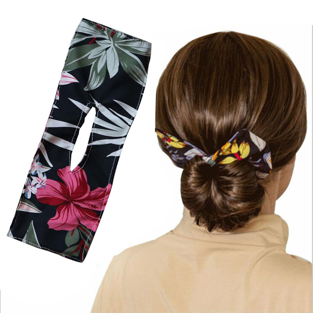 The New Deft Bun Wire Bow Tie Hair Iron Printing Magic Clip Twist Lazy Hair Iron Hair Accessories