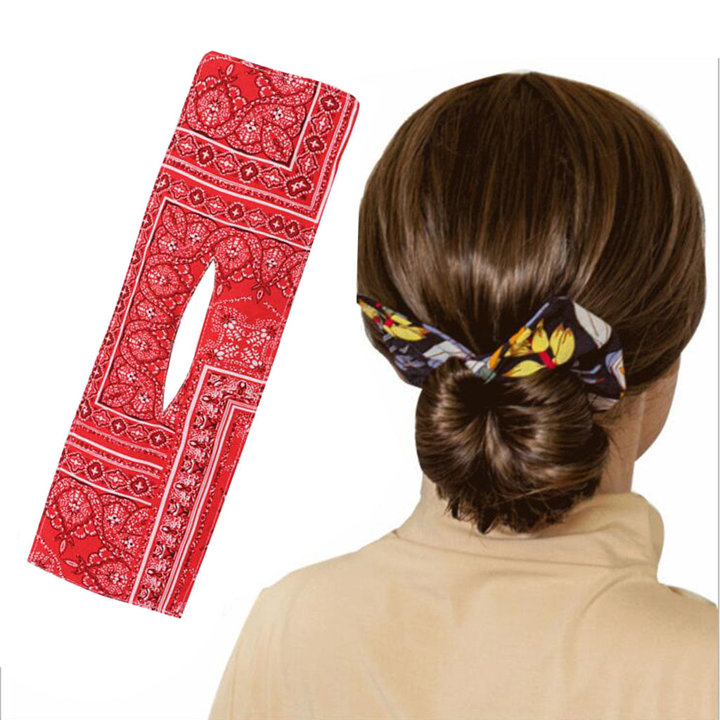 The New Deft Bun Wire Bow Tie Hair Iron Printing Magic Clip Twist Lazy Hair Iron Hair Accessories