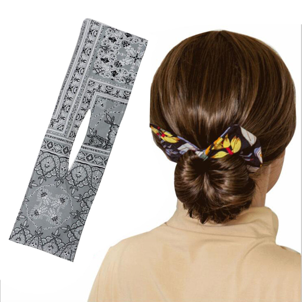 The New Deft Bun Wire Bow Tie Hair Iron Printing Magic Clip Twist Lazy Hair Iron Hair Accessories