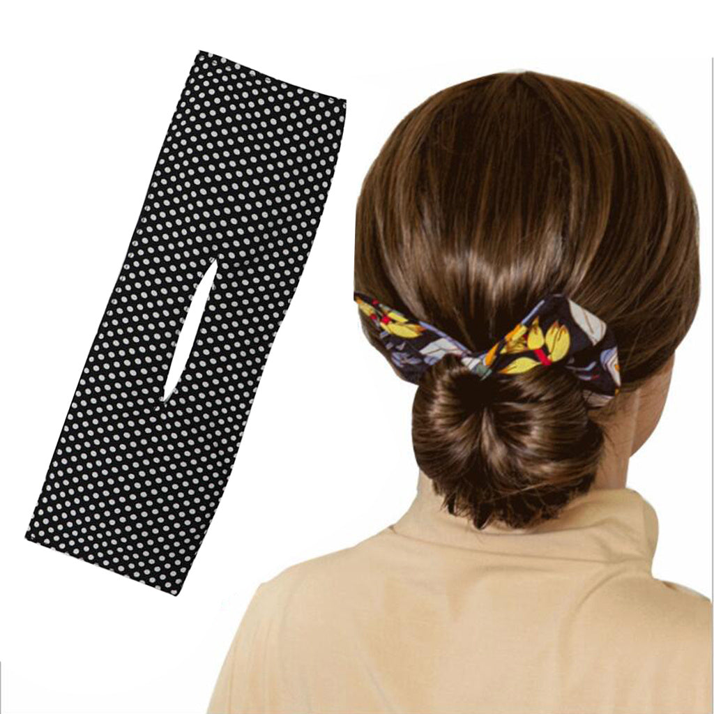 The New Deft Bun Wire Bow Tie Hair Iron Printing Magic Clip Twist Lazy Hair Iron Hair Accessories
