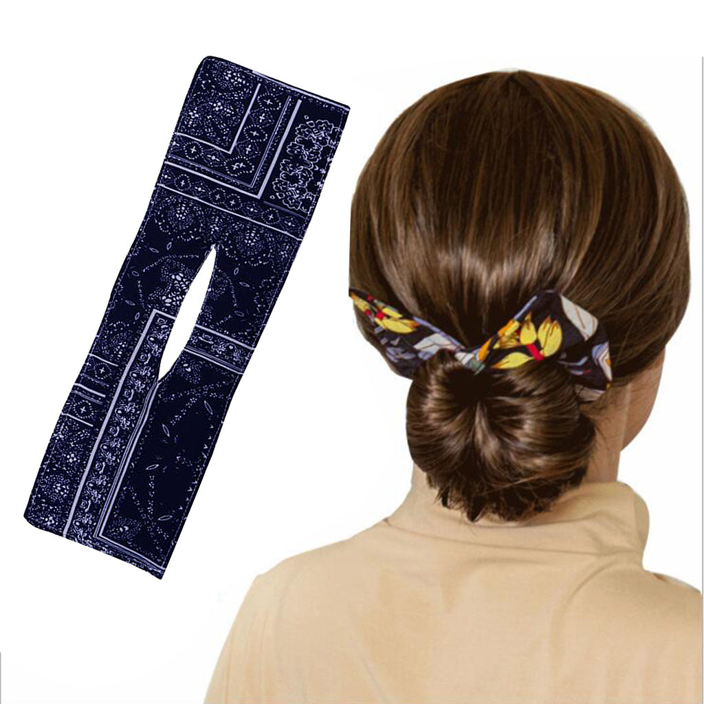 The New Deft Bun Wire Bow Tie Hair Iron Printing Magic Clip Twist Lazy Hair Iron Hair Accessories