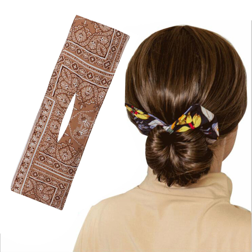 The New Deft Bun Wire Bow Tie Hair Iron Printing Magic Clip Twist Lazy Hair Iron Hair Accessories