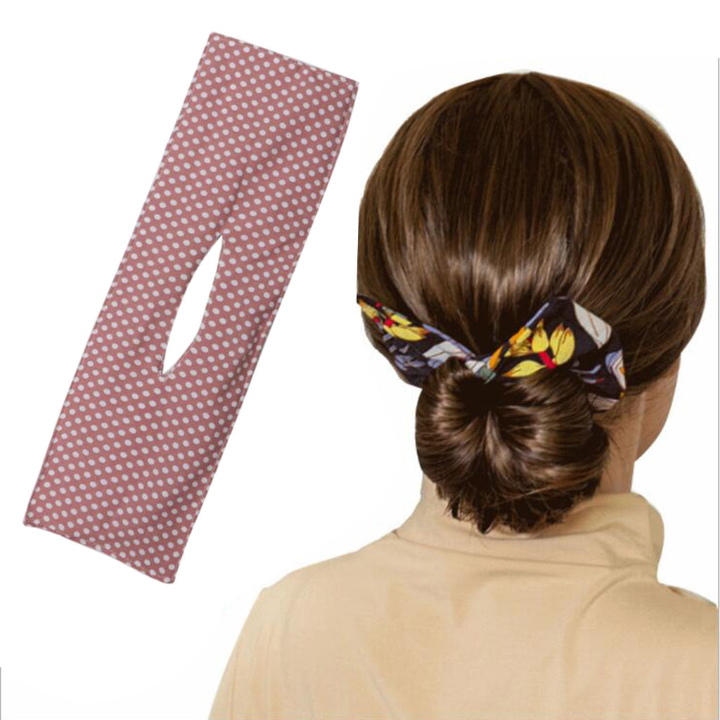 The New Deft Bun Wire Bow Tie Hair Iron Printing Magic Clip Twist Lazy Hair Iron Hair Accessories