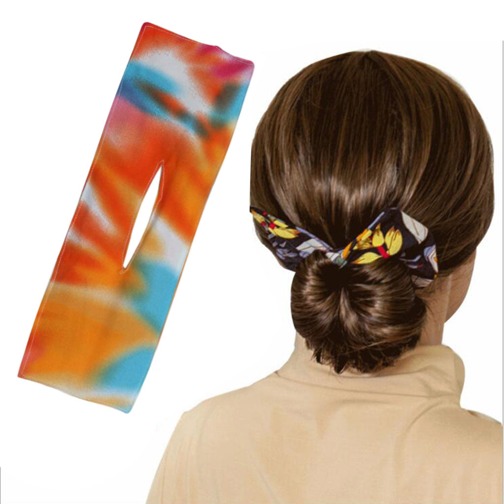 The New Deft Bun Wire Bow Tie Hair Iron Printing Magic Clip Twist Lazy Hair Iron Hair Accessories