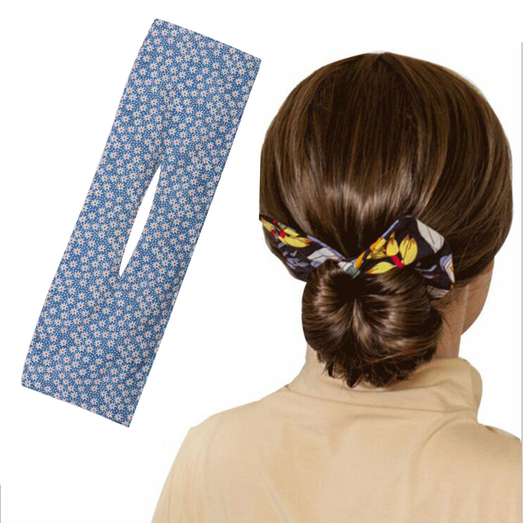 The New Deft Bun Wire Bow Tie Hair Iron Printing Magic Clip Twist Lazy Hair Iron Hair Accessories