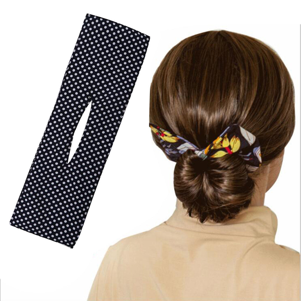 The New Deft Bun Wire Bow Tie Hair Iron Printing Magic Clip Twist Lazy Hair Iron Hair Accessories