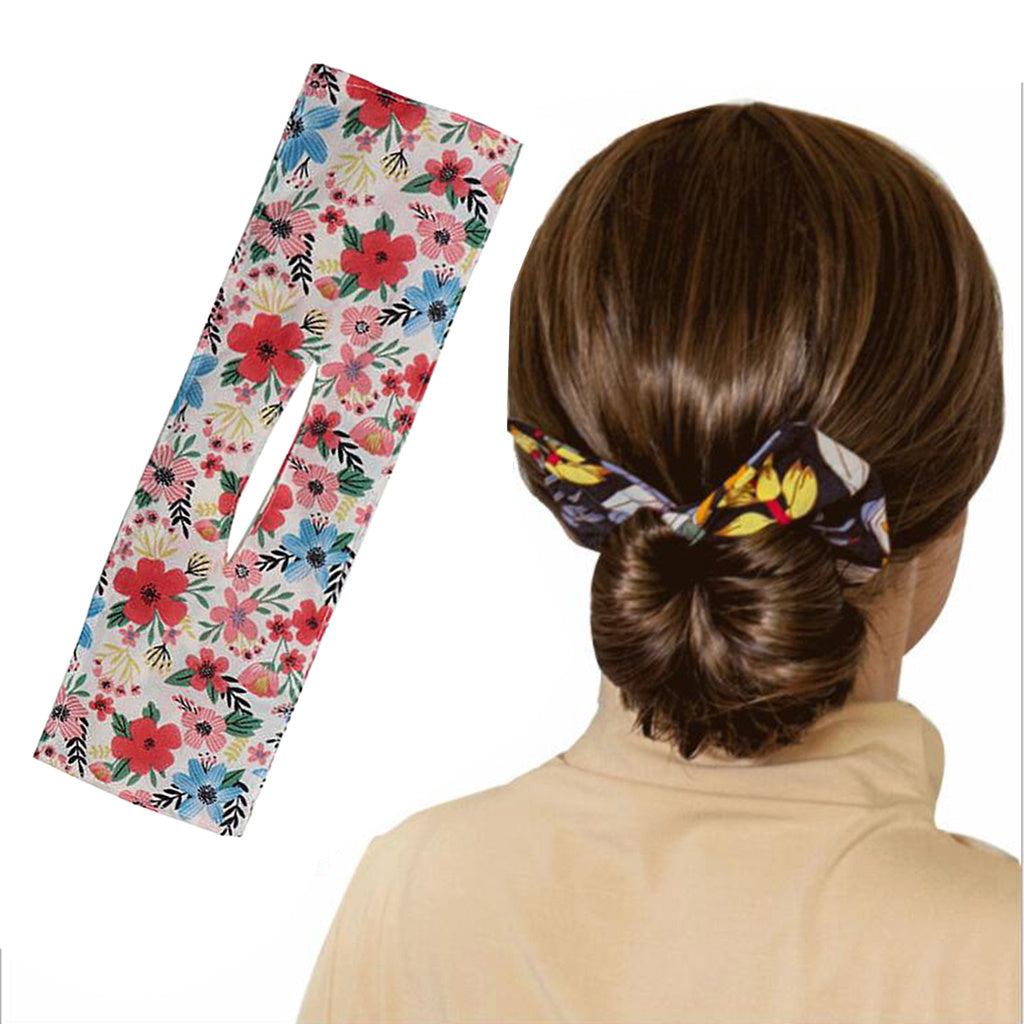 The New Deft Bun Wire Bow Tie Hair Iron Printing Magic Clip Twist Lazy Hair Iron Hair Accessories