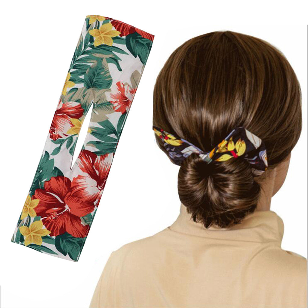 The New Deft Bun Wire Bow Tie Hair Iron Printing Magic Clip Twist Lazy Hair Iron Hair Accessories