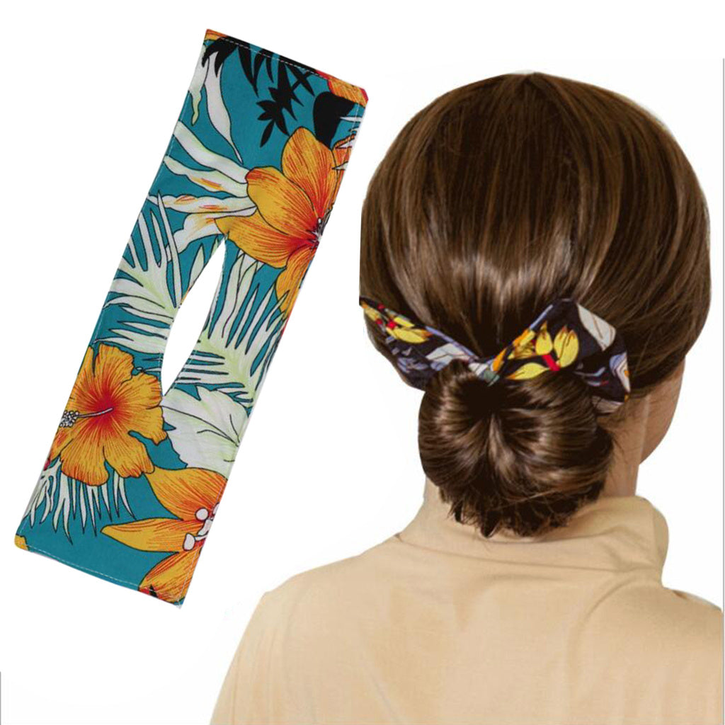 The New Deft Bun Wire Bow Tie Hair Iron Printing Magic Clip Twist Lazy Hair Iron Hair Accessories