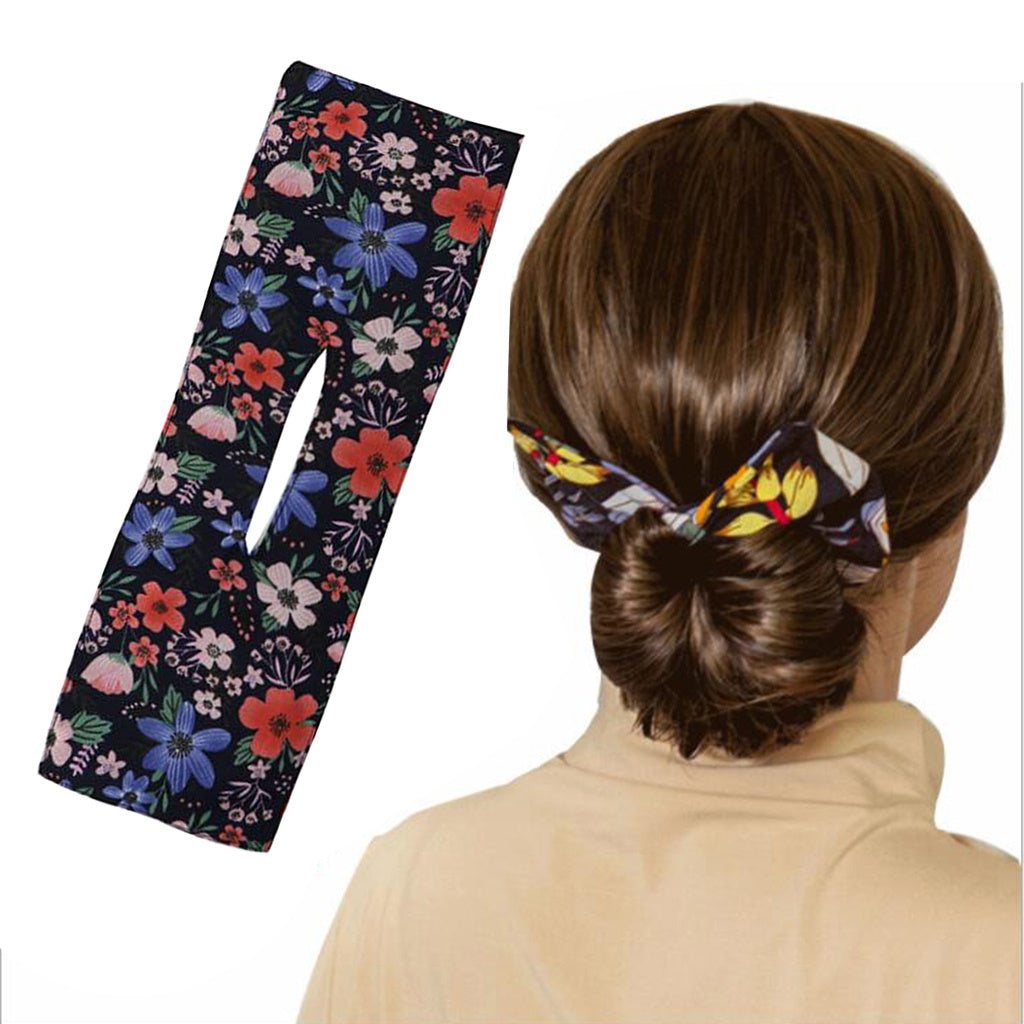 The New Deft Bun Wire Bow Tie Hair Iron Printing Magic Clip Twist Lazy Hair Iron Hair Accessories