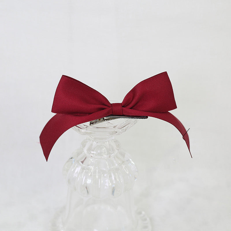 Three-dimensional Red Bow Hairpin Top Clip Headdress Hairpin Adult Hair Accessories