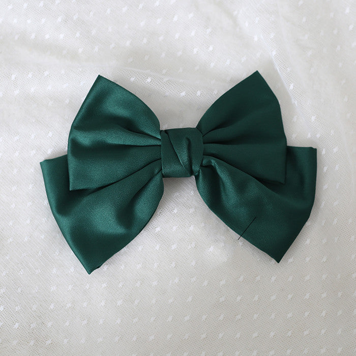 Burgundy Japanese Large Bow Hair Accessories Spring Top Clip Headdress