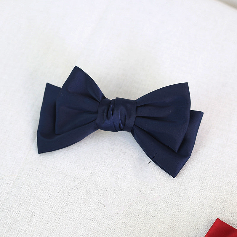 Burgundy Japanese Large Bow Hair Accessories Spring Top Clip Headdress