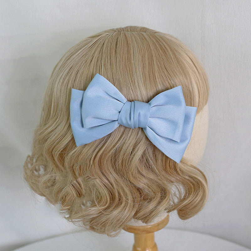 Burgundy Japanese Large Bow Hair Accessories Spring Top Clip Headdress