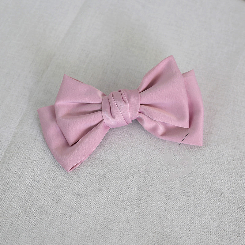 Burgundy Japanese Large Bow Hair Accessories Spring Top Clip Headdress