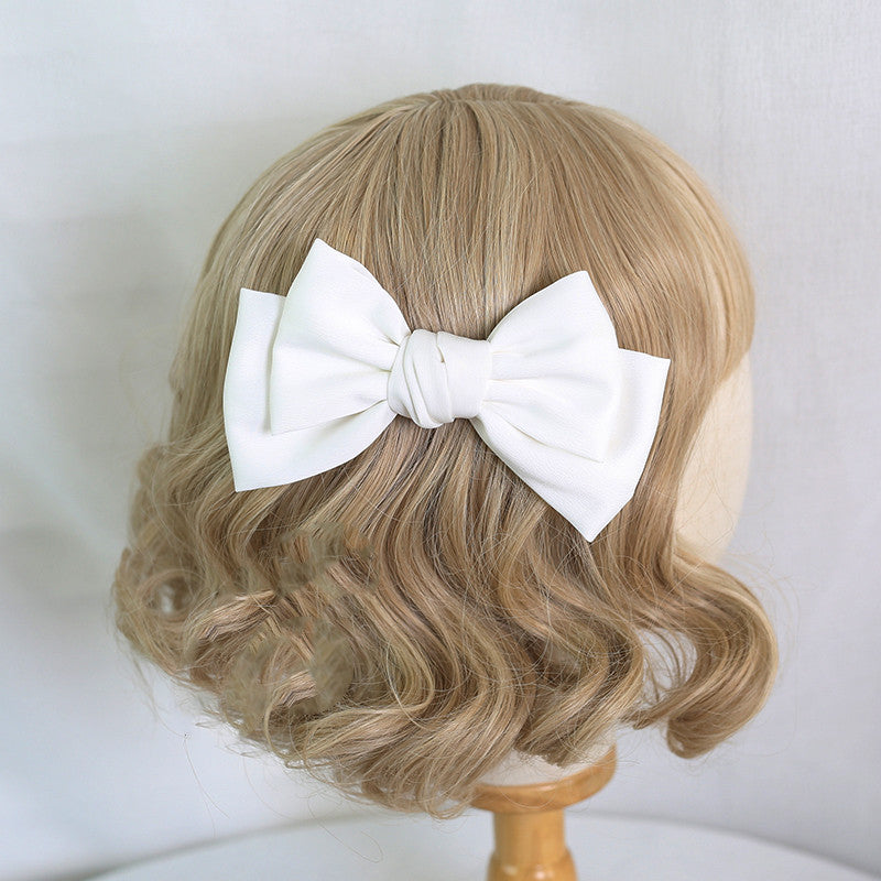 Burgundy Japanese Large Bow Hair Accessories Spring Top Clip Headdress