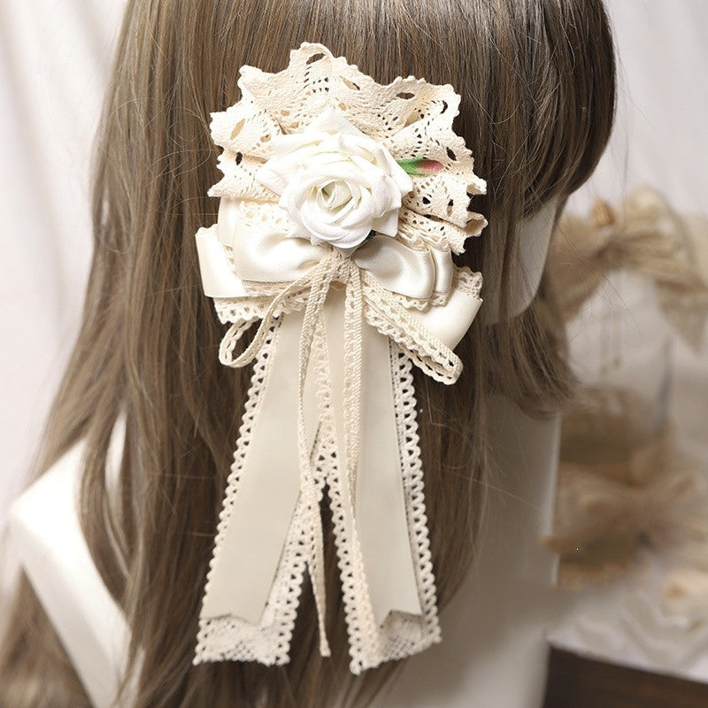 Hairpin Hair Accessories Lace Bow Ribbon Hair Clip Tea Party