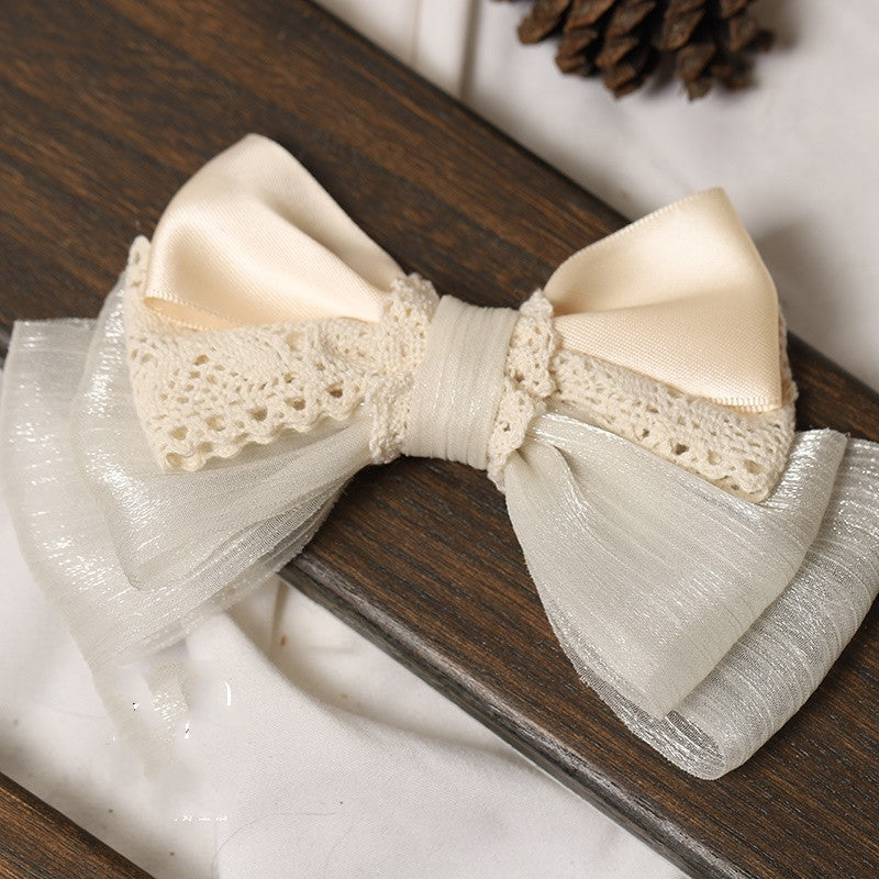 Hairpin Hair Accessories Lace Bow Ribbon Hair Clip Tea Party