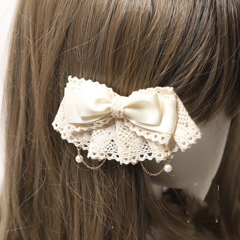 Hairpin Hair Accessories Lace Bow Ribbon Hair Clip Tea Party