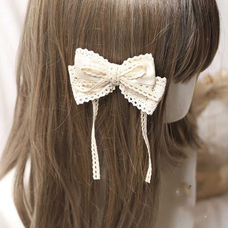 Hairpin Hair Accessories Lace Bow Ribbon Hair Clip Tea Party