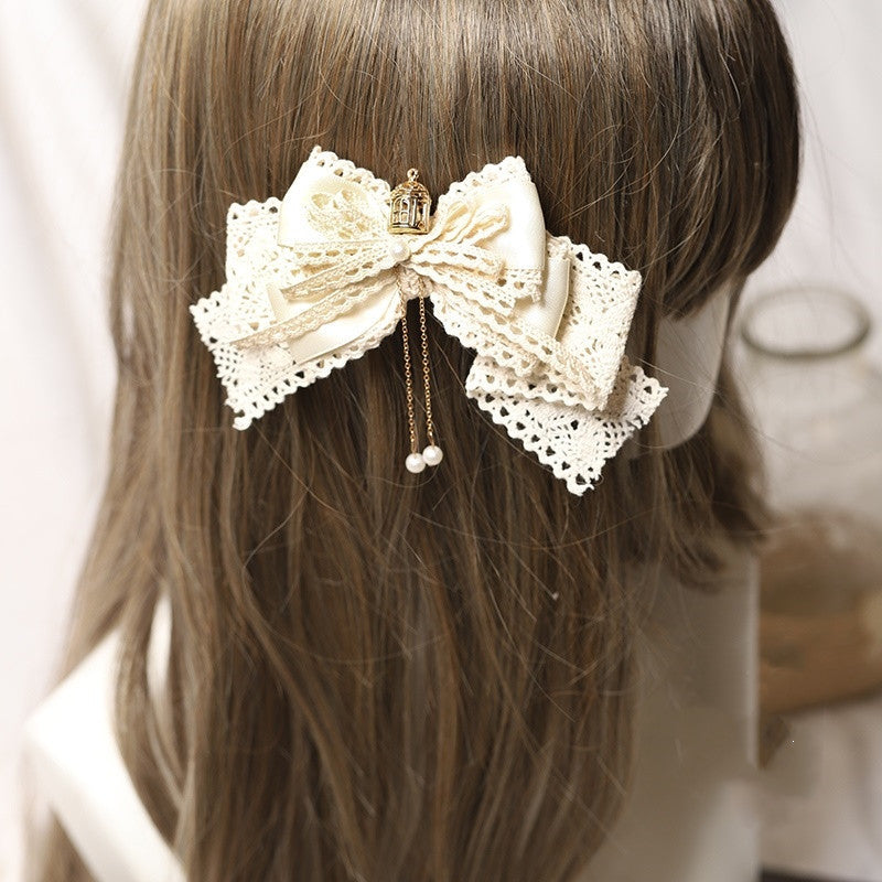 Hairpin Hair Accessories Lace Bow Ribbon Hair Clip Tea Party