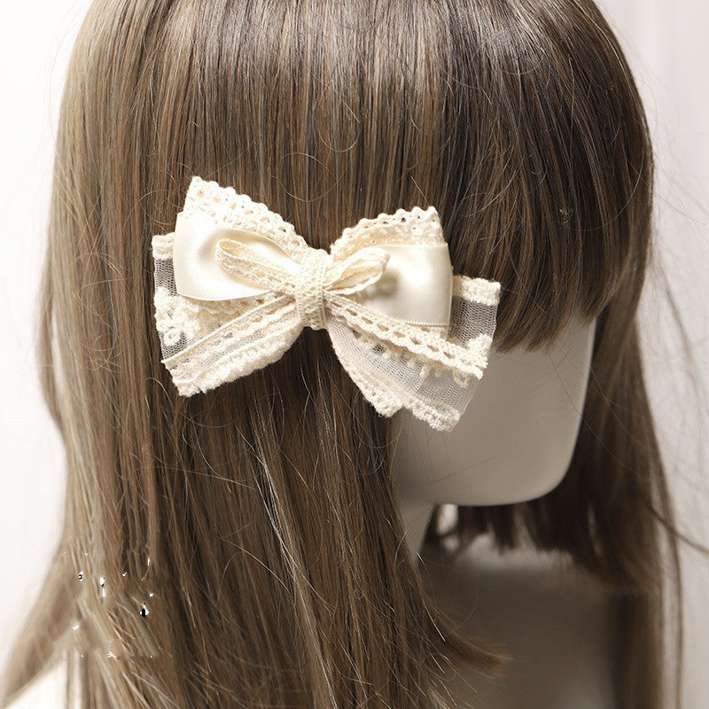 Hairpin Hair Accessories Lace Bow Ribbon Hair Clip Tea Party